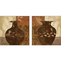 Framed 'Ethnic Vase 2 Piece Art Print Set' border=