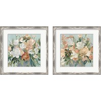 Framed 'Soft Pastel Bouquet 2 Piece Framed Art Print Set' border=