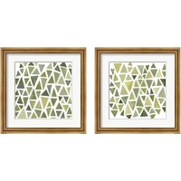 Framed 'Celadon Geometry 2 Piece Framed Art Print Set' border=