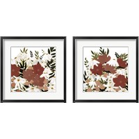 Framed 'Terracotta Wildflowers 2 Piece Framed Art Print Set' border=