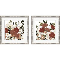 Framed 'Terracotta Wildflowers 2 Piece Framed Art Print Set' border=