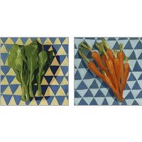 Framed 'Geo Veggies 2 Piece Art Print Set' border=