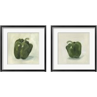 Framed 'Pepper Study 2 Piece Framed Art Print Set' border=