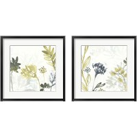 Framed 'Tropical Stems 2 Piece Framed Art Print Set' border=