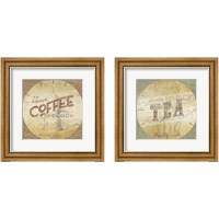 Framed 'Beverage O'Clock 2 Piece Framed Art Print Set' border=