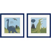 Framed 'Dino-mite 2 Piece Framed Art Print Set' border=