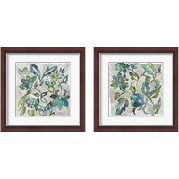 Framed 'Sapphire Vine 2 Piece Framed Art Print Set' border=