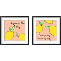 Framed 'Lemon Squeeze 2 Piece Framed Art Print Set' border=