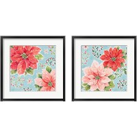 Framed 'Country Poinsettias 2 Piece Framed Art Print Set' border=