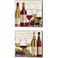 Framed 'Wine Tasting 2 Piece Canvas Print Set' border=