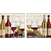 Framed 'Wine Tasting 2 Piece Art Print Set' border=