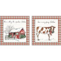 Framed 'Holiday on the Farm 2 Piece Art Print Set' border=