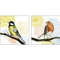 Framed 'Mandala Bird 2 Piece Art Print Set' border=