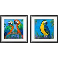 Framed 'Island Birds 2 Piece Framed Art Print Set' border=