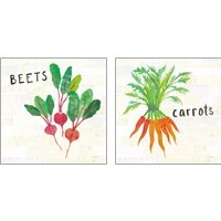 Framed 'Kitchen Garden Cream 2 Piece Art Print Set' border=