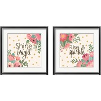 Framed 'Gorgeous Pink 2 Piece Framed Art Print Set' border=