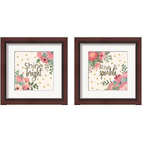 Framed 'Gorgeous Pink 2 Piece Framed Art Print Set' border=