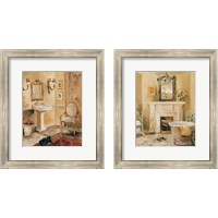 Framed 'French Bath 2 Piece Framed Art Print Set' border=