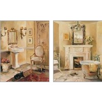 Framed 'French Bath 2 Piece Art Print Set' border=