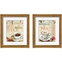Framed 'Cafe in Europe 2 Piece Framed Art Print Set' border=