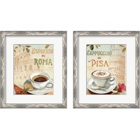 Framed 'Cafe in Europe 2 Piece Framed Art Print Set' border=