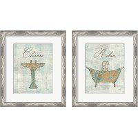 Framed 'Cleanse & Relax 2 Piece Framed Art Print Set' border=