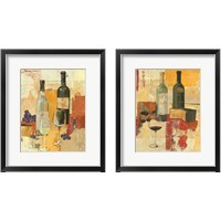 Framed 'Contemporary Wine Tasting 2 Piece Framed Art Print Set' border=