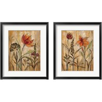 Framed 'Aquarelle Garden 2 Piece Framed Art Print Set' border=