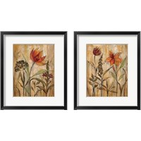 Framed 'Aquarelle Garden 2 Piece Framed Art Print Set' border=