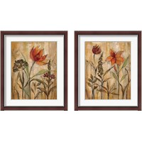 Framed 'Aquarelle Garden 2 Piece Framed Art Print Set' border=