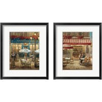 Framed 'Paris Cafe 2 Piece Framed Art Print Set' border=