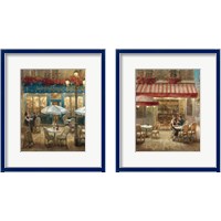 Framed 'Paris Cafe 2 Piece Framed Art Print Set' border=