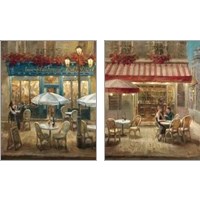 Framed 'Paris Cafe 2 Piece Art Print Set' border=