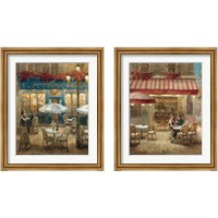 Framed 'Paris Cafe 2 Piece Framed Art Print Set' border=