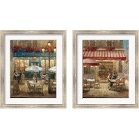 Framed 'Paris Cafe 2 Piece Framed Art Print Set' border=