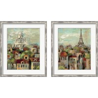 Framed 'Spring in Paris 2 Piece Framed Art Print Set' border=