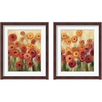 Framed 'Ranunculi Field 2 Piece Framed Art Print Set' border=