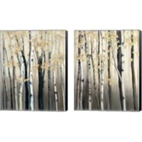 Framed 'Golden Birch 2 Piece Canvas Print Set' border=