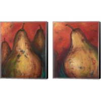 Framed 'Pear 2 Piece Canvas Print Set' border=