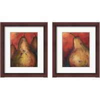 Framed 'Pear 2 Piece Framed Art Print Set' border=