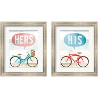 Framed 'Beach Cruiser 2 Piece Framed Art Print Set' border=