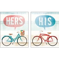 Framed 'Beach Cruiser 2 Piece Art Print Set' border=