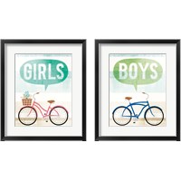 Framed 'Beach Cruiser 2 Piece Framed Art Print Set' border=