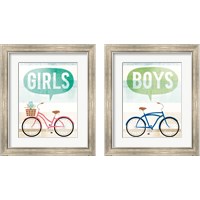 Framed 'Beach Cruiser 2 Piece Framed Art Print Set' border=