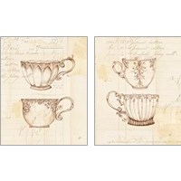 Framed 'Authentic Coffee 2 Piece Art Print Set' border=