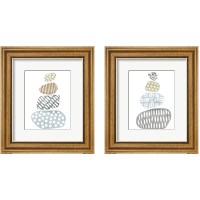 Framed 'River Stones 2 Piece Framed Art Print Set' border=