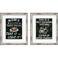 Framed 'Mom's Kitchen 2 Piece Framed Art Print Set' border=