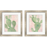 Framed 'Cactus Panel 2 Piece Framed Art Print Set' border=