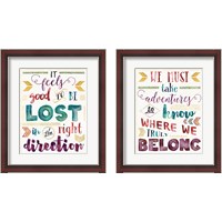 Framed 'Lost in Words 2 Piece Framed Art Print Set' border=