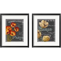 Framed 'Chalkboard Paris  2 Piece Framed Art Print Set' border=